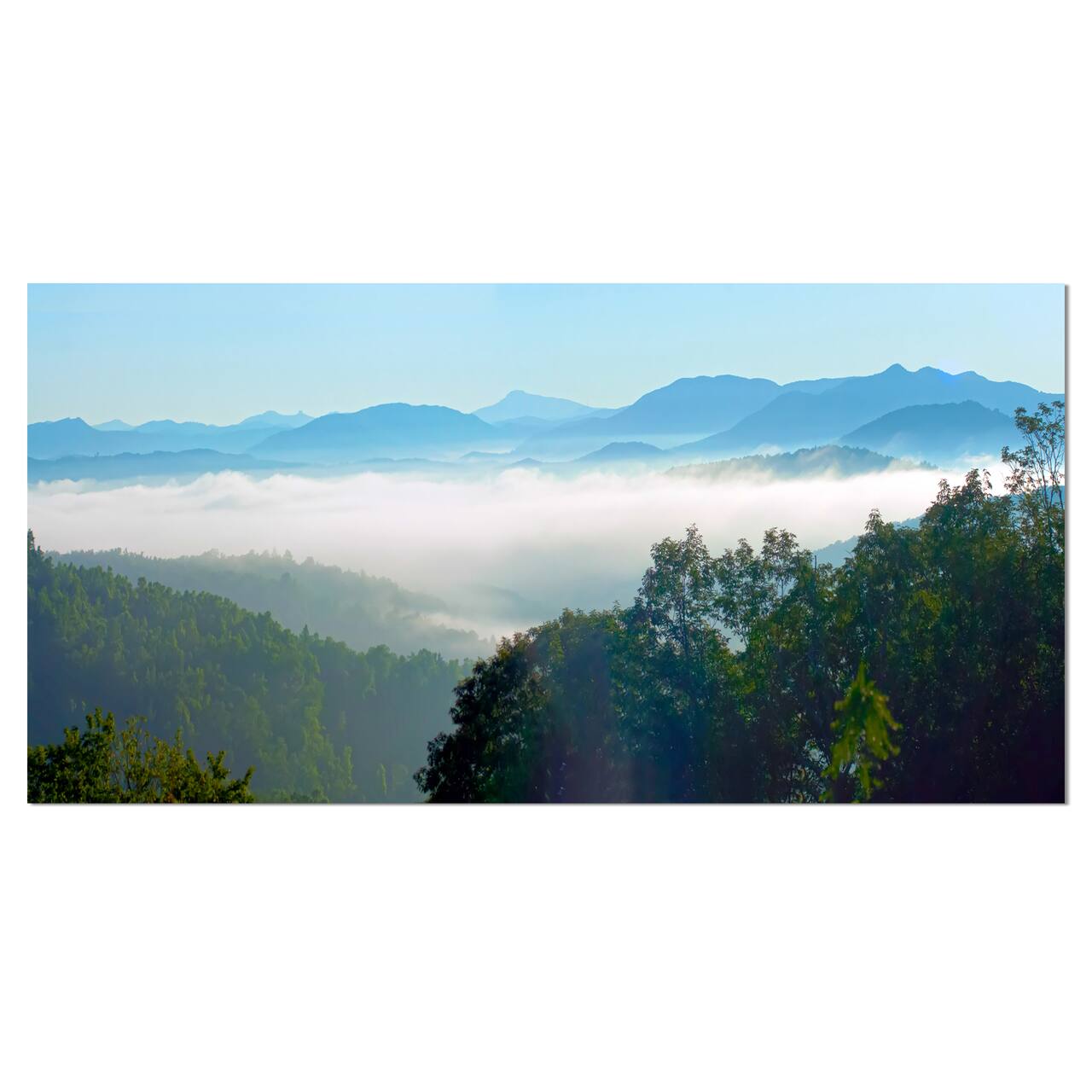 Designart - Morning in Blue Ridge Parkway - Landscape Canvas Art Print